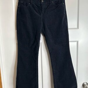 Talbots Women’s 12P Black Corduroy Pants Signature Boot Cut 5282